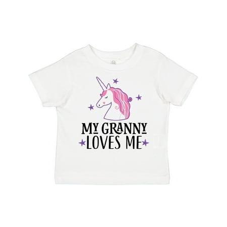 

Inktastic My Granny Loves Me Unicorn Gift Toddler Toddler Girl T-Shirt