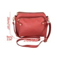 thumbnail image 2 of Zpanxa Crossbody Bags for Women Three Layer Leather Shoulder Bag Small Size Large Capacity Card Bag Fashion Bag Soft Leather Red, 2 of 7