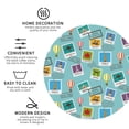 thumbnail image 3 of Vsdgher World Travel1 Print Leather Coasters for Drinks, Durable Drink Coasters 4 Set for Tabletop Protection, Luxurious Home Décor and Housewarming Gift-Round Shape, 3 of 6