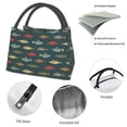 thumbnail image 4 of Honeii River Freshwater Fish Print Cooler Bag Insulated, Large Leakproof Soft Sided Portable Cooler Bag,Lunch Box Lunch Bag, 4 of 6