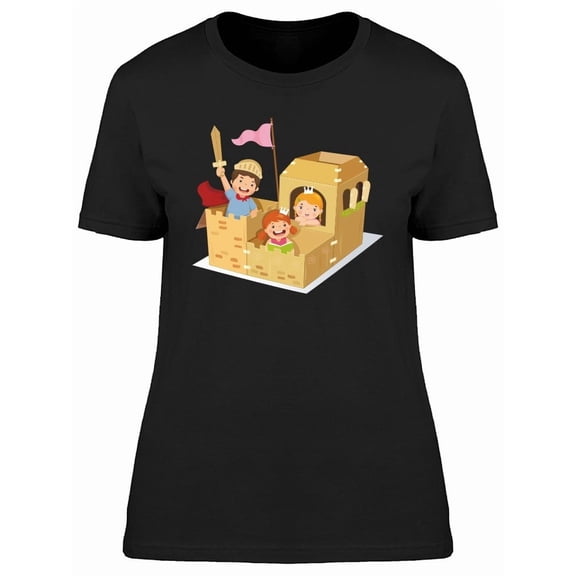 Creative Kids Playing Castle Tee Women's -Image by Shutterstock