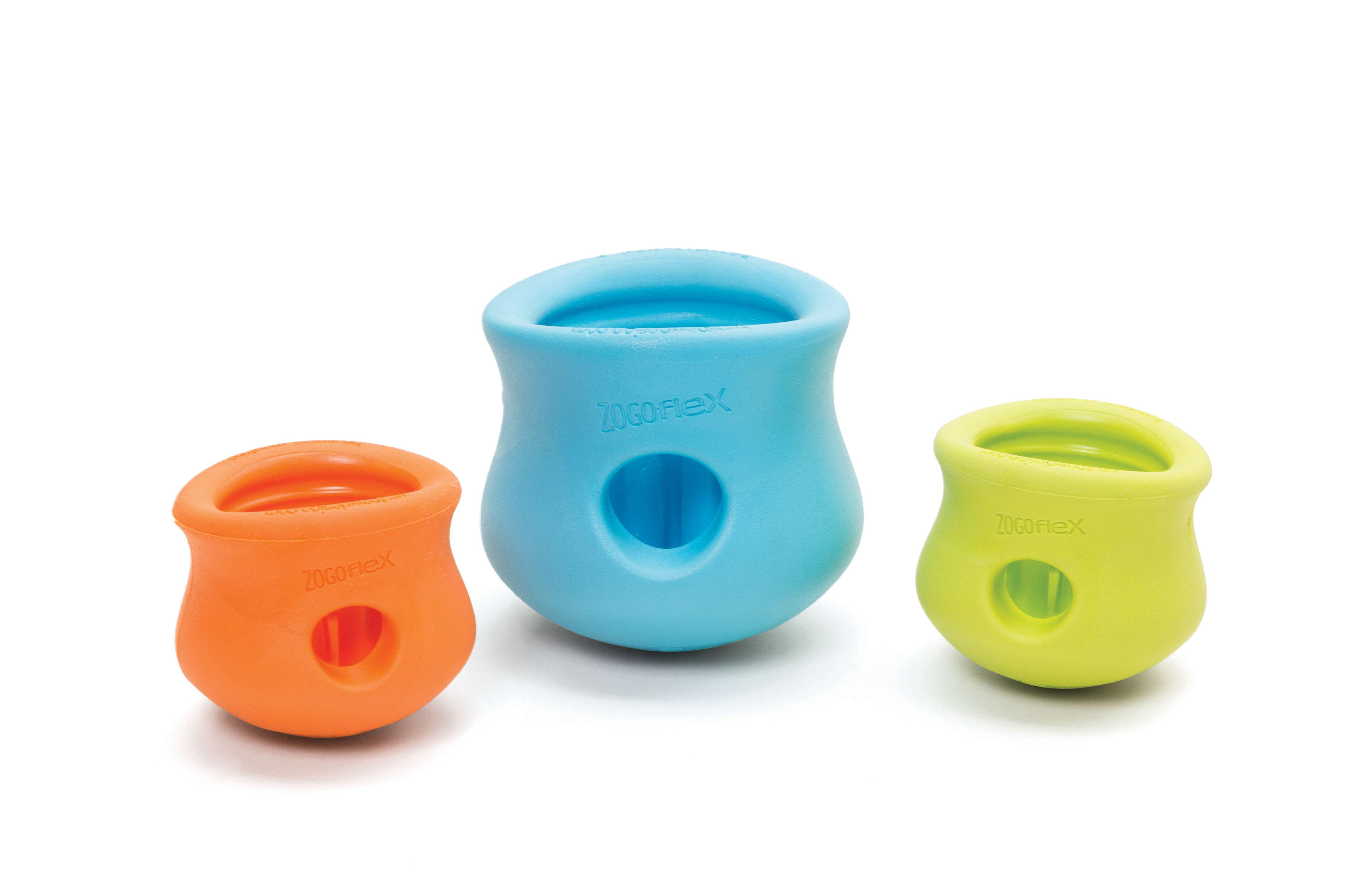 West Paw Zogoflex Toppl Small 3" Dog Toy Tangerine