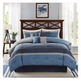 thumbnail image 5 of 7 Piece Microsuede Comforter Set Navy Queen, 5 of 6
