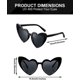 thumbnail image 3 of 6 Pairs Heart Shaped Sunglasses Cat Eye Sunglasses Vintage Heart Glasses For Wedding Costume Party B, 3 of 5