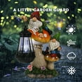 thumbnail image 3 of Garden Gnome Decor Mushroom Kit, Gnome Statue Holding Solar Powered Lantern Yard Decor Lawn Ornaments Outdoor Miniature Garden Accessories, 3 of 6
