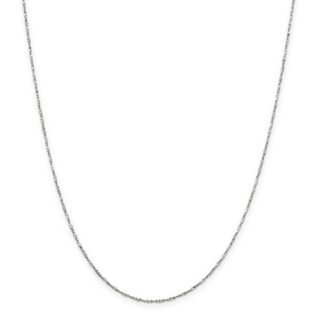 925 Sterling Silver 1.2mm Twisted Serpentine Chain 20 Inch