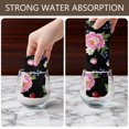 thumbnail image 4 of 2 Pcs Pioneer Flower Floral Print Pattern Kitchen Towels, Funny Microfiber Dish Towel Set, 18" X 26" Tea Towels, 4 of 6