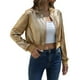 thumbnail image 2 of Chaquetas y abrigos casuales sin capucha de manga larga para mujer, cárdigan informal de moda, chaqueta lisa de manga larga con cremallera, abrigo para mujer, 2 of 7