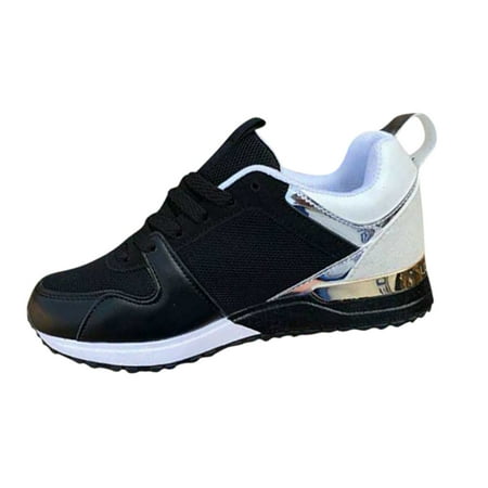 

Womens Sneakers Women S Fashion Slip on Wedge Sneakers Ladies Breathable Outdoor Casual Shoes