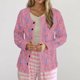 thumbnail image 1 of Cárdigan informal para mujer, cárdigan con botones y estampado navideño, chaqueta de moda, blusa para mujer, 1 of 5