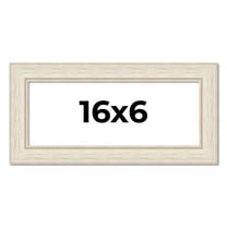 16x6 Frame White Real Wood Picture Frame Width 1.75 inches | Interior Frame Depth 0.5 inches |