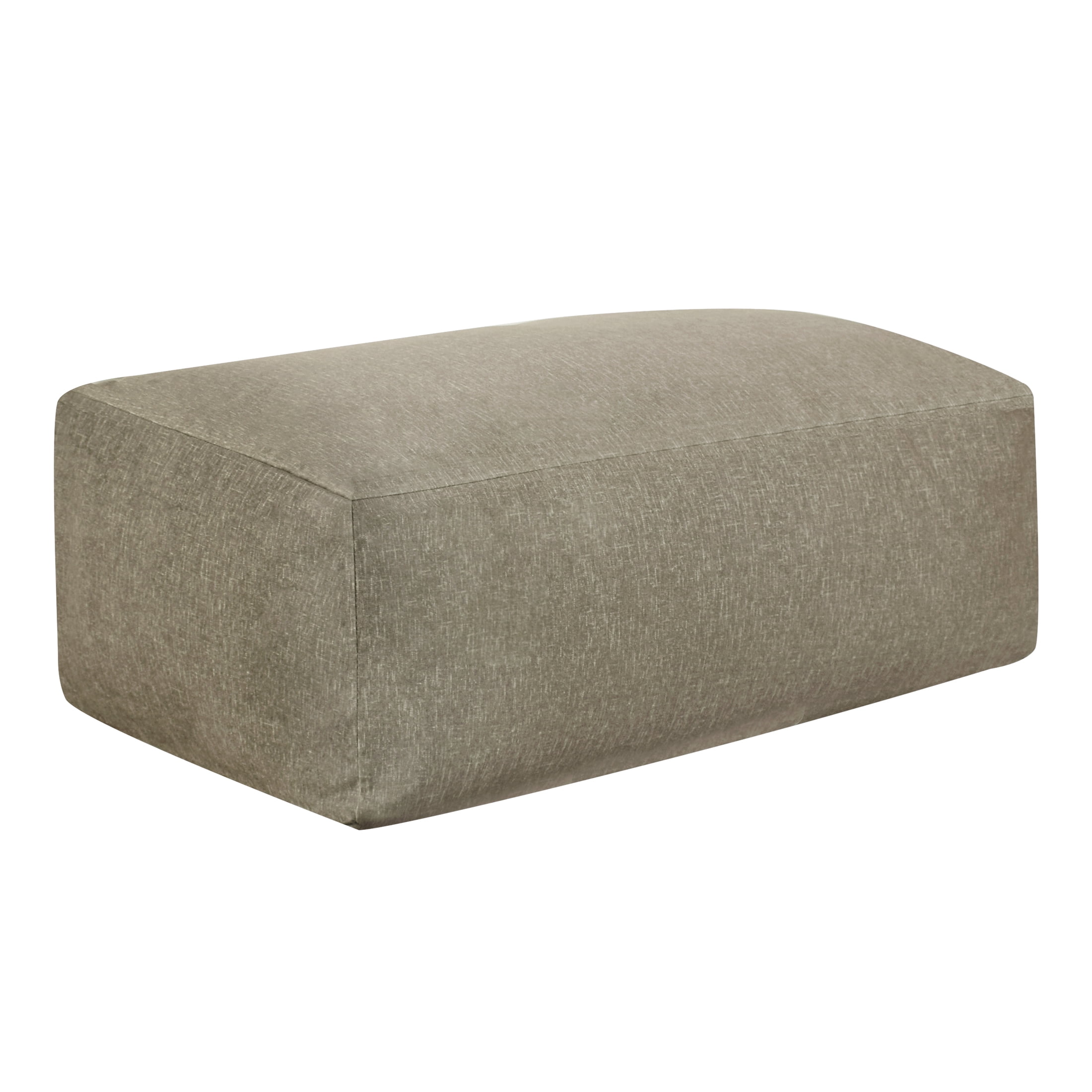 Castle Place 42" Velvet Pouf, Truffle Brown
