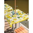 thumbnail image 2 of Square Outdoor Tablecloth with Umbrella Hole Yellow Summer Lemon Outside Table Cloth Waterproof Patio Table Cover Summer Botanical Watercolor Zipper Tablecloths for Picnic Party Camping 60x60 Inch, 2 of 8
