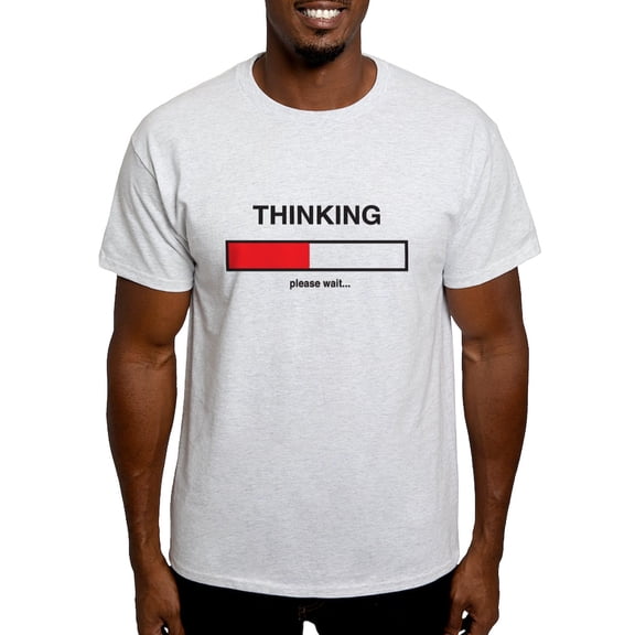 CafePress - Thinking Please Wait... T Shirt - Men's Classic Graphic T-Shirt