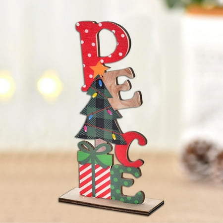 

Christmas Ornaments Christmas Decorations Wooden Colorful Lettering Tabletop Creative Printed Old Man Decorati Butterfly Welcome Sign Wall Hanging