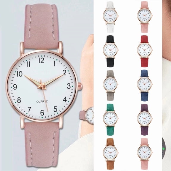 Resicozy Round Watches for Women Quartz Ladies Watches Round Casual Lightweight Wrist Watches with Leather Strap 2026 Blue