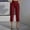 Wine, variant on Women Straight Leg Dress Capri Pants High Waisted Business Casual Work Trousers with Pockets Yellow XL(XL)