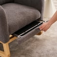 thumbnail image 4 of Dtwnek Upholstered Rocking Chair withSide Pocket, High Back Lounge Chair for Living Room, Bedroom, Office, Dark Gray, 4 of 9
