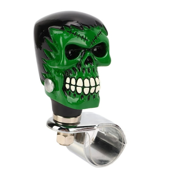 Skull Steering Wheel Knobs, Strong Steering Wheel Handle Ball Professional For Boats Black Hair Green Face,Red Hair White Face