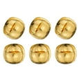 thumbnail image 1 of 6 piezas de anillos de servilleta de metal dorado en forma de tambor, soportes de servilleta mate para la cena, 1 of 6