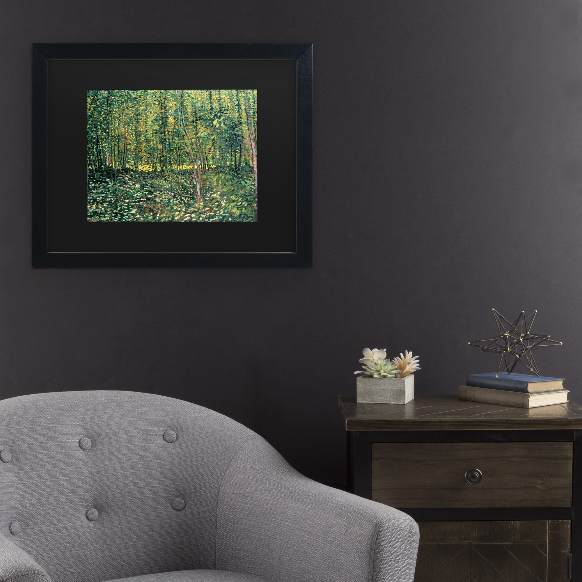 Trademark Fine Art 'Trees and Undergrowth, 1887' Canvas Art by Vincent Van Gogh