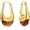 Brown Oval Hoop, variant on Gold Plated Woven Hoop Earrings for Women, Oval Open Lattice Drop Earrings, 18mm Wide Hypoallergenic Lightweight Vintage Jewelry Gift for Her Wedding Party