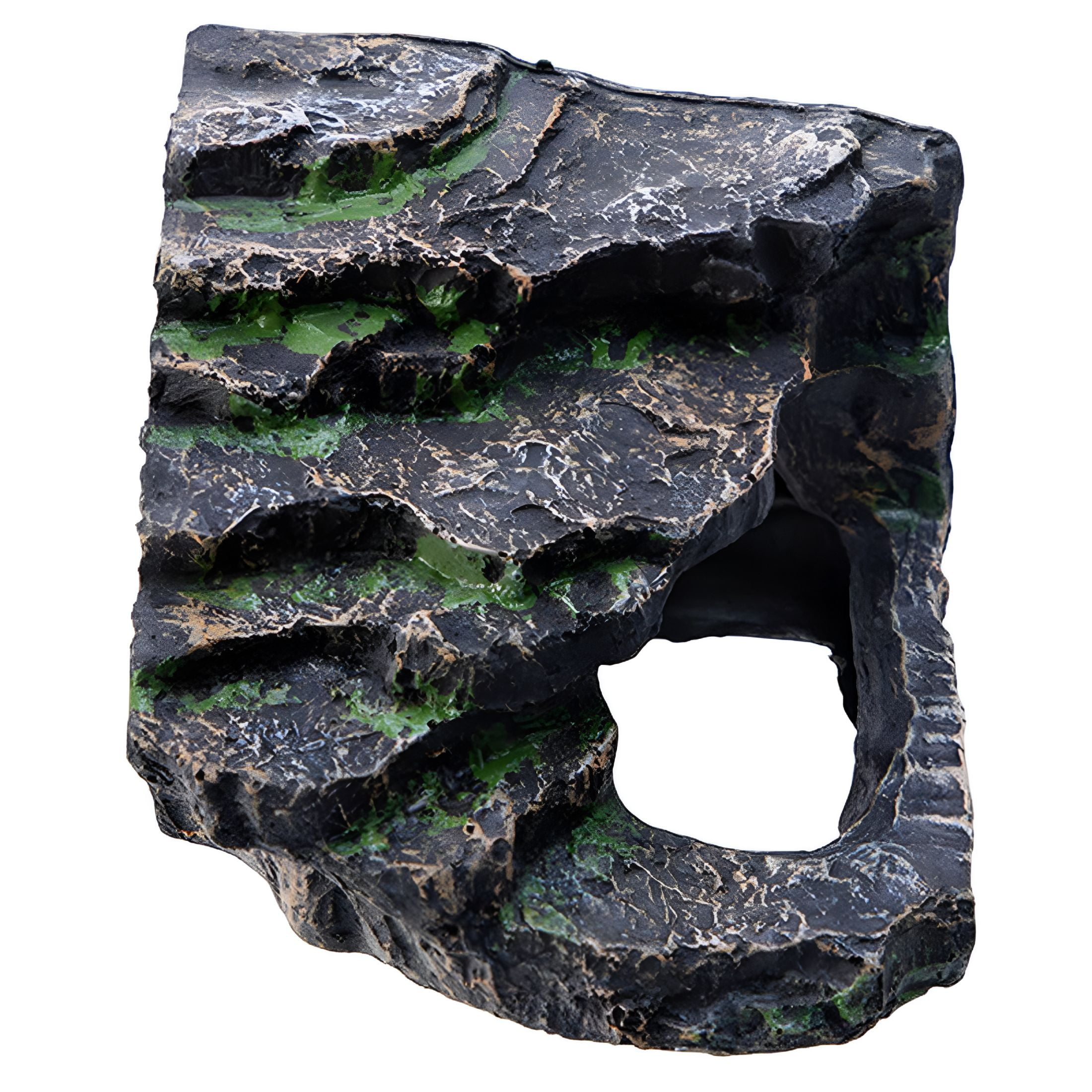 TUWAFE Bearded Dragon Tank Accessories Turtles Basking Reptile Cave Decorative Resin Reptile Rock Hideout for Frog Gecko