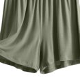 thumbnail image 6 of Women's Plus Size Cotton Shorts Summer Elastic Waist Thin Quarter Shorts Solid Color Thin Style Casual Pajamas Shorts Loose Home Pants, 6 of 6