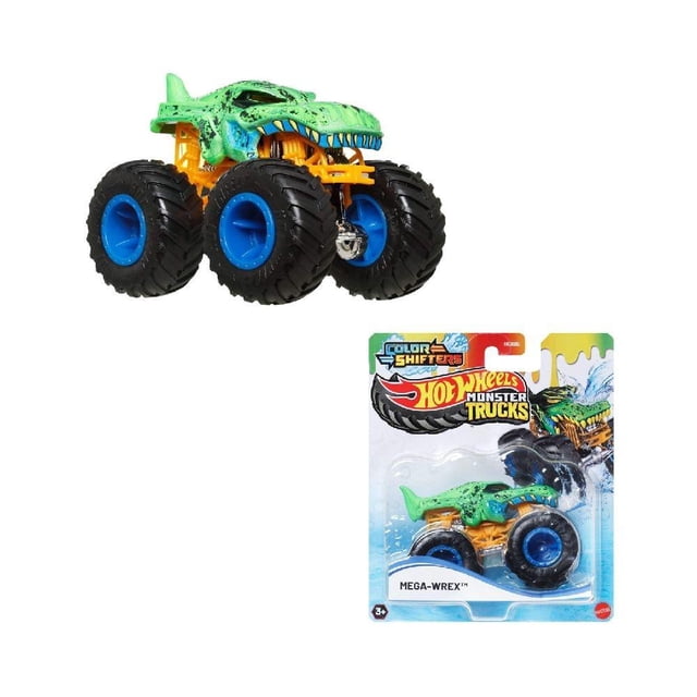 Vehículo de Juguete Hot Wheels Monster Trucks Mega Wrex Color Shifter Escala 1:64