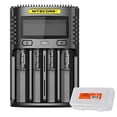 thumbnail image 2 of Cargador de Batería Rápido USB Inteligente Nitecore UMS4 Cuatro Ranuras para Li-Ion/Ni-MH/Ni-CD/IMR 16340 14500 18650 21700 20700 AA AAA y Más Baterías con Organizador de Baterías LumentAC, 2 of 2
