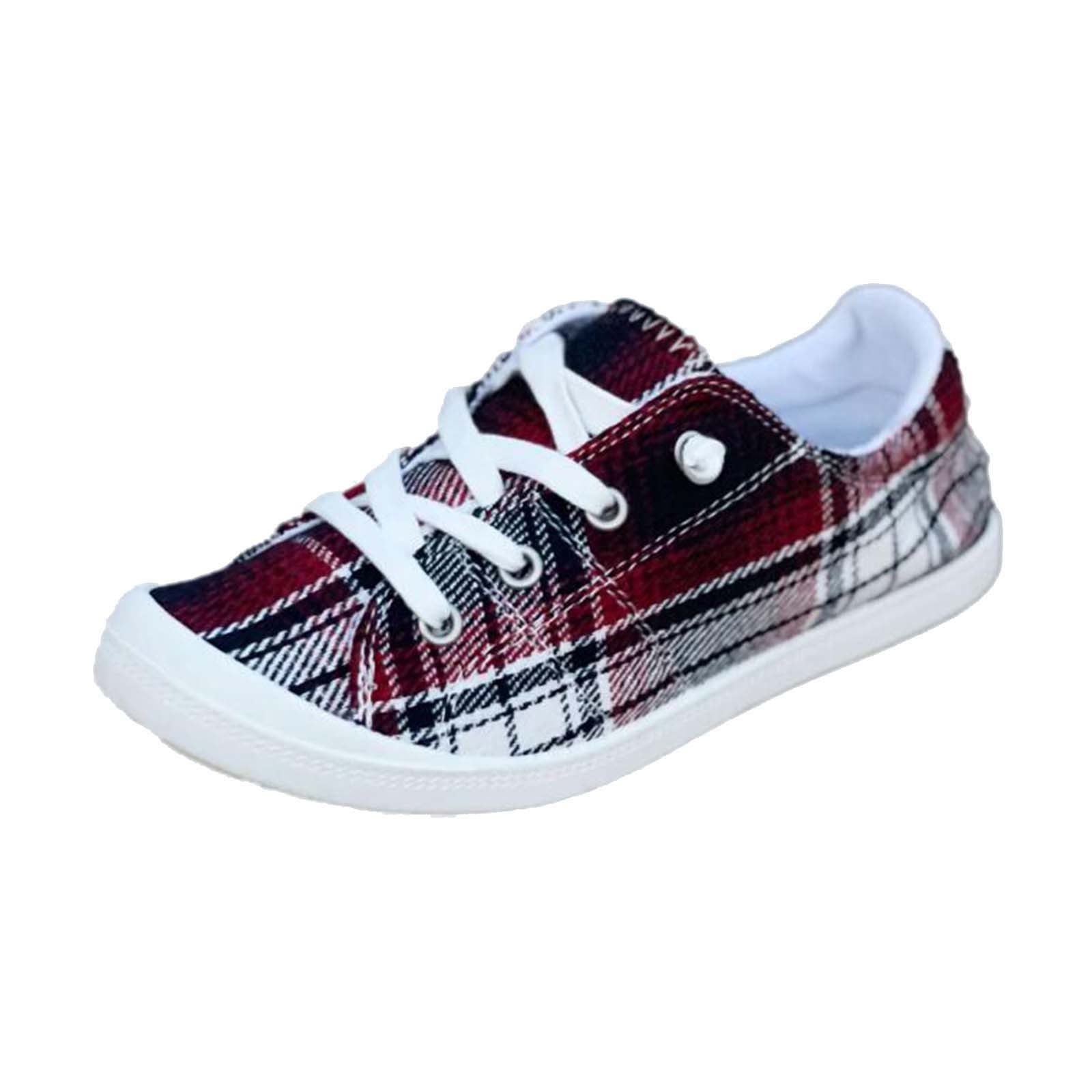 Women's Casual Shoes Flat Fashion Trainer Lace-up Sneakers #1802