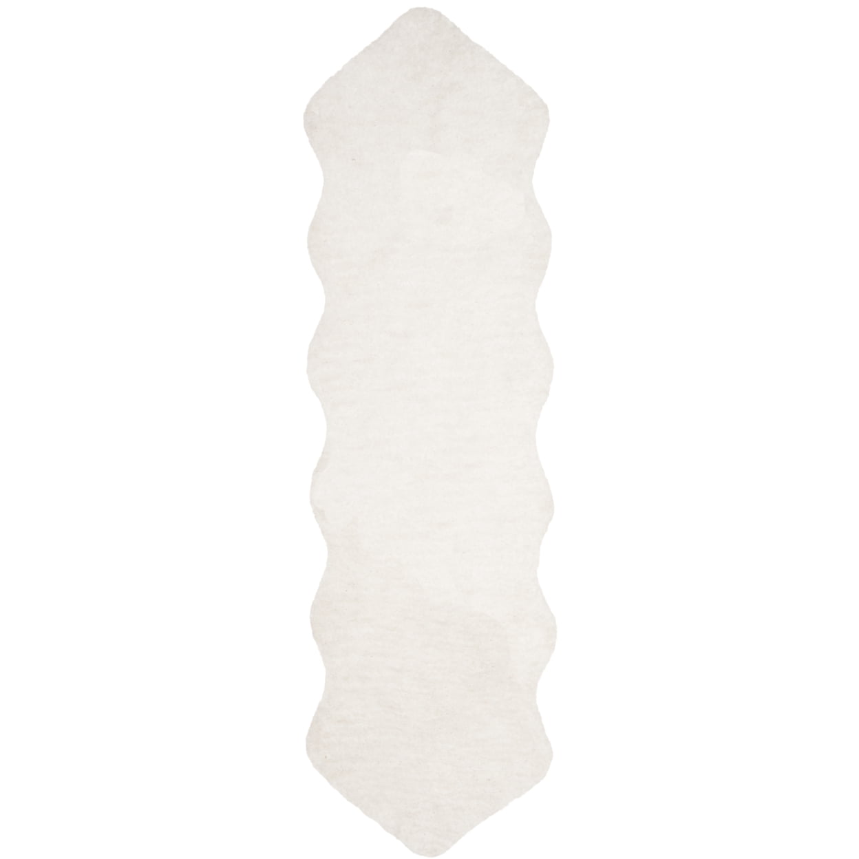 SAFAVIEH Addie Solid Plush Polyester Sheep Shag Area Rug, Ivory, 3' x 5'