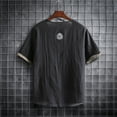 thumbnail image 4 of Fnnxeal Mens Casual T-Shirts, Big and Tall Shirts Solid V-Neck Short Sleeve Tops Summer Black Lightweight Tees for Men Size L, 4 of 9