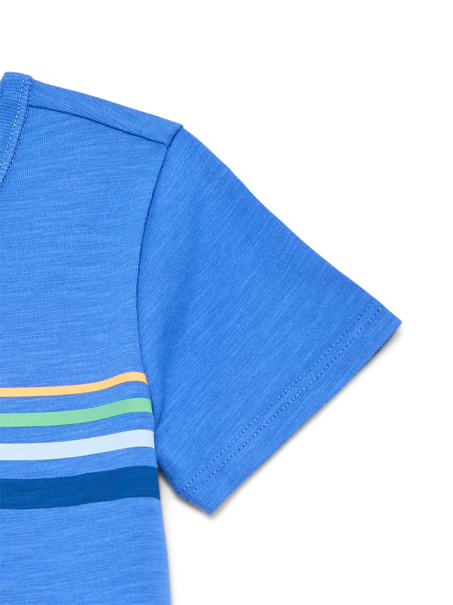 Wonder Nation Baby Boys Henley Tee with Short Sleeves, Sizes 0M-24M