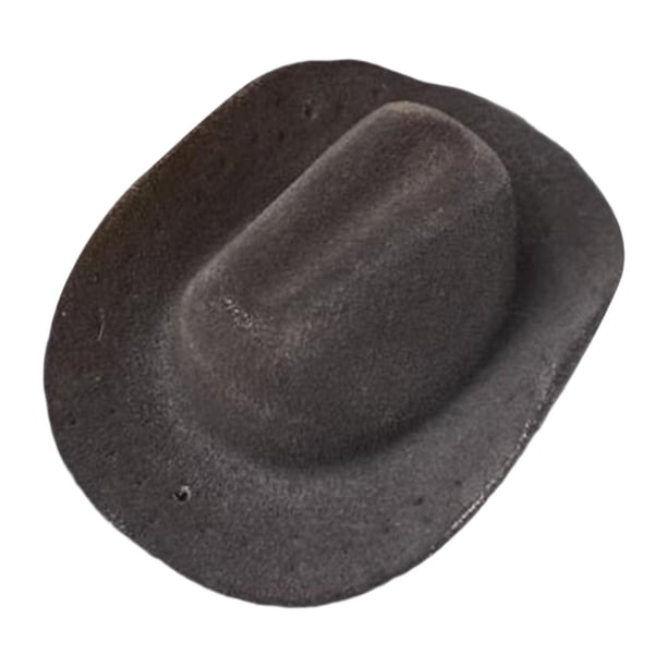 Modelo de sombrero de vaquero a escala 1/6 Muñeca de juguete Sombrero Accesorios Moda Clásico Cómodo Negro
