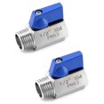 thumbnail image 1 of Válvula esférica QWORK Mini 1/2 NPT con rosca hembra y macho x2, 1 of 8