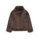 thumbnail image 5 of Abrigo de Piel Sintética para Mujer, Chaqueta de Piel Sintética, Chaqueta de Invierno de Larga con Solapa, Parka Corta Café XL, 5 of 10