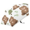thumbnail image 4 of Compact Sun Umbrella Windproof Travel Umbrellas for Rain Strong Portable UV Protection Cute Bear with Tree, 4 of 8