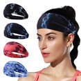 thumbnail image 1 of 4PCS Sports Headband Breathable Elastic Fashion Running Hair Band Yoga Sweatband, 1 of 10