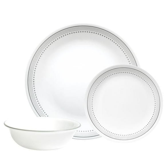 Corelle Mystic Grey 12-Piece Glass Dinnerware Set (Service for 4), Corelle® 12pc set