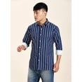 thumbnail image 3 of TryBuy Bradford Striped Men's Button-Up Shirts, Full Sleeves Casual Dress Shirt, Sizes L, 3 of 9