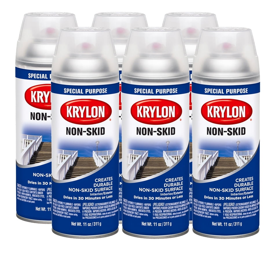 Krylon (34006 PK) Clear NonSkid Coating 11 oz. Aerosol, (Case of 6