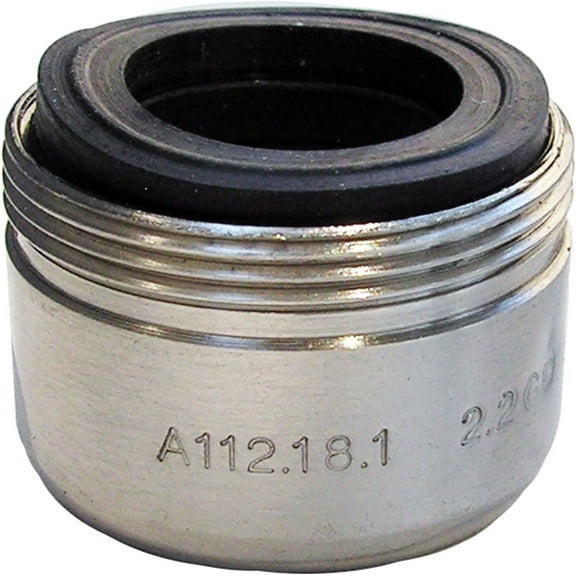 LASCO 09-1979 Fit Most Dual Thread Faucet Aerator with Standard Male and Female Adapter, Satin Nickel