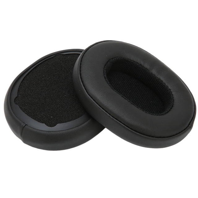 Headphones Ear Pads, Replacement Headphone Ear Pads Strong Durability Pads Repair Parts Protein Leather High Density Sponge For Listen To Music Black