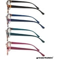 thumbnail image 3 of GRINDERPUNCH Lightweight Reading Glasses for Women Stylish Readers with Adjustable Hinge Cateye Reading glasses for Women - 6.00, 3 of 4