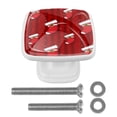 thumbnail image 1 of 4 Pieces Set Drawer Pulls Handle Square Wardrobe Cabinet Knobs with Stainless Steel Screws Furniture Kitchen Decor, 1 of 5