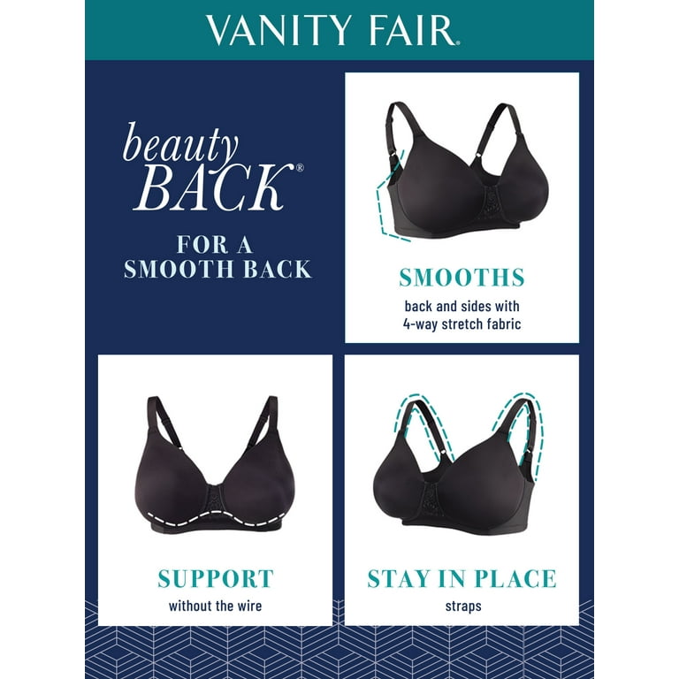 Vanity Fair Women's Beauty Back Full Figure Wirefree Bra 71380-fashion  Colors