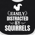 thumbnail image 4 of Inktastic Easily Distracted by Squirrels Boys or Girls Baby Bib, 4 of 4