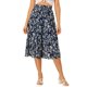 thumbnail image 1 of Allegra K Falda Midi Para Mujer Faldas Con Gradas Casuales Con Cintura Elástica Y Una Línea Azul oscuro S, 1 of 6