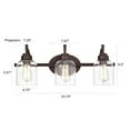 thumbnail image 2 of CHLOE Adair Transitional 3 Light Oil Rubbed Bronze Bath Vanity Fixture 24" Wide, 2 of 9